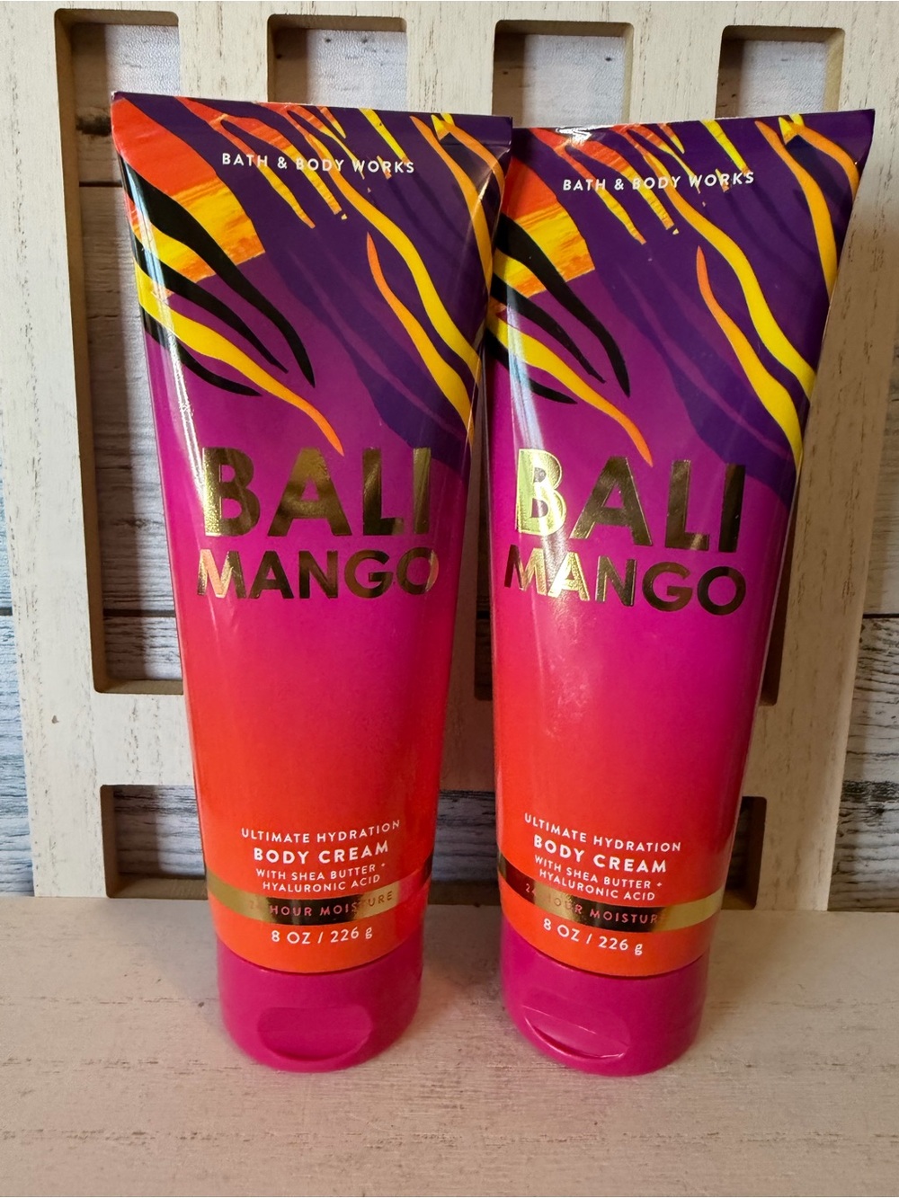 Bath & Body Works BALI MANGO Ultimate Hydration Body Cream Lotion 8oz New Set X2